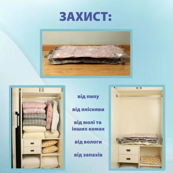 Фото - Вакуумный пакет для вещей Love You 3 шт. 40х60 см (61019)